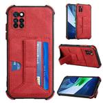 For Infinix Note 10 Pro Dream Holder Card Bag Shockproof Phone Case(Red)