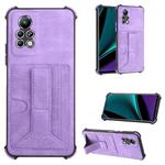 For Infinix Note 11 Pro Dream Holder Card Bag Shockproof Phone Case(Purple)