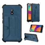 For Itel A16 Dream Holder Card Bag Shockproof Phone Case(Blue)