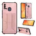 For Itel P37 Dream Holder Card Bag Shockproof Phone Case(Rose Gold)