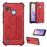 For Tecno Pop 5 Go Dream Holder Card Bag Shockproof Phone Case(Red)