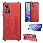 For Xiaomi Redmi Note 11 5G / Note 11T 5G Dream Holder Card Bag Shockproof Phone Case(Red)