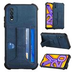 For vivo Y20/Y20i/Y20s/Y12s/Y20 2021/iQOO U1x Dream Holder Card Bag Shockproof Phone Case(Blue)