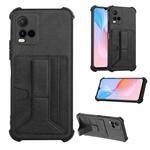 For vivo Y33s/Y21 2021/Y21s 2021 Dream Holder Card Bag Shockproof Phone Case(Black)