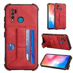 For vivo Y50/Y30/Y30i Dream Holder Card Bag Shockproof Phone Case(Red)