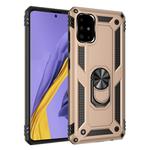 For Galaxy A51 Armor Shockproof TPU + PC Protective Case with 360 Degree Rotation Holder(Gold)