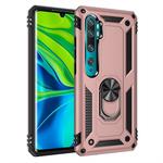 For Xiaomi Mi CC9 Pro Armor Shockproof TPU + PC Protective Case with 360 Degree Rotation Holder(Rose Gold)