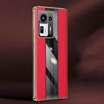 For Xiaomi Mi Mix 4 Racing Car Design Leather Electroplating Process Anti-fingerprint Protective Phone Case(Red)
