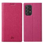For Samsung Galaxy A73 ViLi DMX Series Shockproof Magnetic Attraction Phone Case(Rose Red)