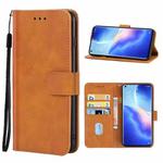 Leather Phone Case For OPPO Reno5 K(Brown)