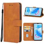 Leather Phone Case For OPPO Realme C20(Brown)