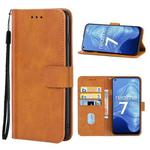Leather Phone Case For OPPO Realme 7 5G(Brown)