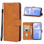 Leather Phone Case For OPPO Realme V5 5G(Brown)