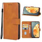Leather Phone Case For OPPO F15(Brown)