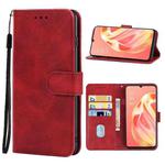 Leather Phone Case For OPPO A91(Red)