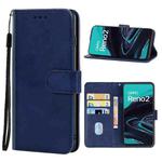 Leather Phone Case For OPPO Reno2(Blue)