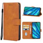 Leather Phone Case For OPPO Realme Q / Realme 5 Pro(Brown)