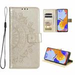 For Xiaomi Redmi Note 11 Pro 4G Global Totem Flower Embossed Leather Phone Case(Gold)