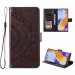 For Xiaomi Redmi Note 11 Pro 4G Global Totem Flower Embossed Leather Phone Case(Brown)