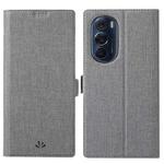 For Motorola Moto Edge X30 ViLi K Series Magnetic Buckle Leather Phone Case(Grey)