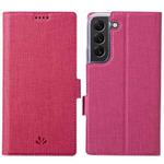 For Samsung Galaxy S22 5G ViLi K Series Magnetic Buckle Leather Phone Case(Rose Red)