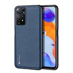 For Xiaomi Redmi Note 11 Pro 5G / 4G International Version DUX DUCIS Fino Series PU + TPU Phone Case(Blue)