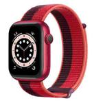 DUX DUCIS Nylon Sport Watch Band For Apple Watch Series 8&7 45mm / SE 2&6&SE&5&4 44mm / 3&2&1 42mm(Purple Red)