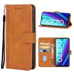 Leather Phone Case For OPPO Realme Narzo 30A(Brown)