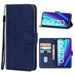 Leather Phone Case For OPPO Realme Narzo 30A(Blue)