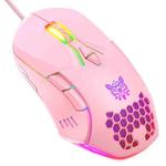 ONIKUMA CW902 RGB Lighting Wired Mouse(Pink)