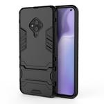 For Vivo S5 Shockproof PC + TPU Protective Case with Invisible Holder(Black)
