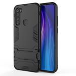 For Xiaomi Redmi Note 8T Shockproof PC + TPU Protective Case with Invisible Holder(Black)