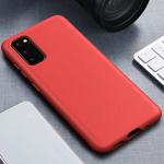 For Galaxy S20 Matted Texture Wheat Straw Protective Case(Red)