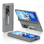 For Huawei Mate X2 GKK Magnetic PC + Leather Phone Flip Case with Holder(Grey)
