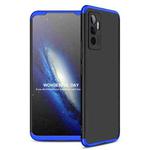 For vivo V23e 5G GKK Three Stage Splicing PC Phone Case(Black Blue)