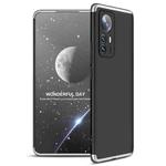 For Xiaomi 12 Pro GKK Three Stage Splicing PC Phone Case(Black Silver)