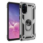 For Galaxy S20 Shockproof TPU + PC Protective Case with 360 Degree Rotating Holder(Silver)