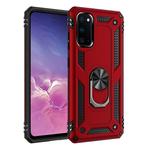 For Galaxy S20 Shockproof TPU + PC Protective Case with 360 Degree Rotating Holder(Red)