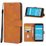 Leather Phone Case For Wiko Life 3 U316AT(Brown)