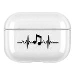 For AirPods Pro Stick Figure Mapping Transparent Earphone Protective Case(Musical Note)