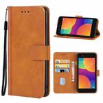 Leather Phone Case For Itel A16(Brown)