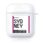For AirPods 1 / 2 TPU Air Ticket Label Sticker Earphone Protective Case(Sydney)