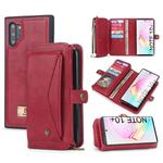 For Galaxy Note 10+ POLA Multi-function TPU + PC Magnetic Horizontal Flip Leather Case with Holder & Card Slots & Wallet & Photo Frame(Red)