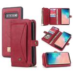 For Galaxy S10+ POLA Multi-function TPU + PC Magnetic Horizontal Flip Leather Case with Holder & Card Slots & Wallet & Photo Frame(Red)