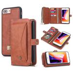 For iPhone 6 Plus / 6s Plus POLA Multi-function TPU + PC Magnetic Horizontal Flip Leather Case with Holder & Card Slots & Wallet & Photo Frame(Brown)