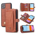 For iPhone 11 POLA Multi-function TPU + PC Magnetic Horizontal Flip Leather Case with Holder & Card Slots & Wallet & Photo Frame(Brown)