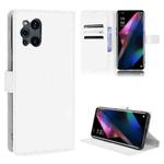 For OPPO Find X3 / Find X3 Pro Diamond Texture Leather Phone Case(White)