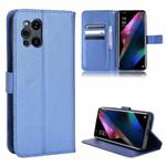For OPPO Find X3 / Find X3 Pro Diamond Texture Leather Phone Case(Blue)