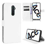 For OPPO Reno Ace / Realme X2 Pro Diamond Texture Leather Phone Case(White)