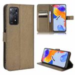 For Xiaomi Redmi Note 11 Pro 5G / 4G Global Diamond Texture Leather Phone Case(Brown)